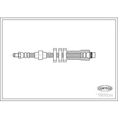 Abbildung von CORTECO 19030284 Bremsschläuche Vorderachse 535 M10X1 PEUGEOT: 406 Limousine, Coupe
