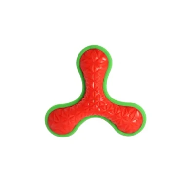 Abbildung von Dingo Hundespielzeug aus Hart Gummi TPR Boomerang TRI 16,5 cm 17394