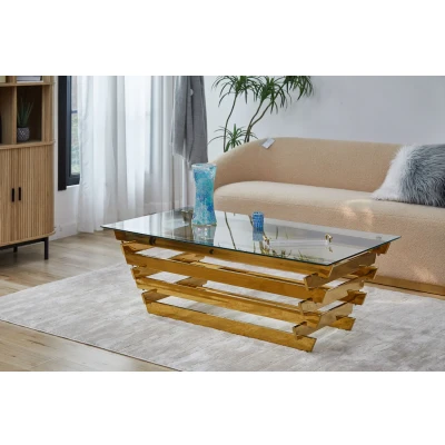 Abbildung von SalesFever Couchtisch, mit Design Gestell aus Stainless Steel