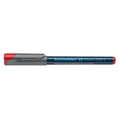 Abbildung von Universal Permanentmarker SCHNEIDER Maxx 220 S, 0,4mm, rot, 10 Stk.