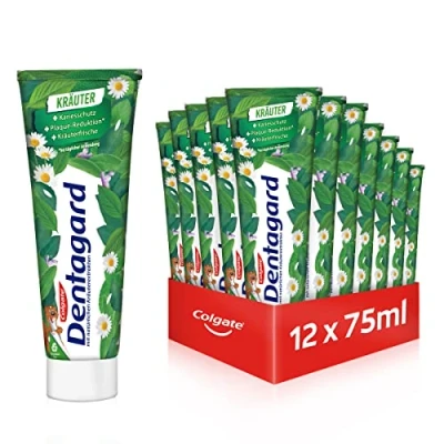 Abbildung von Dentagard Zahnpasta Original 12x75 ml Zahnreinigung beseitigt Plaque, stärkt das Zahnfleisch und bekämpft Karies erfrischender Geschmack mit Naturkräuter Extrakten