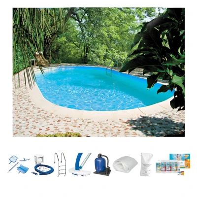 Abbildung von Clear Pool Ovalpool &quot;TAHITI&quot;, (Set, 9 tlg.), 800x400x150 cm