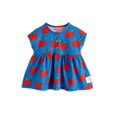 Abbildung von Next Regular FIT Jerseykleid für Kinder, Größe: 74, Blue tomato print
