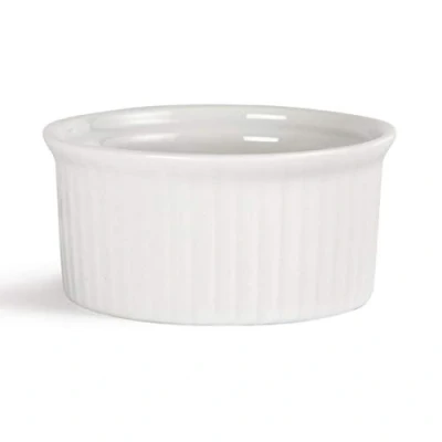 Abbildung von Olympia Whiteware Auflaufförmchen, 70 mm/2,75 Zoll / 60 ml/2,5 oz (12er Pack), weißes Porzellan Auflaufförmchen für Crème Brulee, Dip Sauce Gericht ofen , mikrowellen spülmaschinenfest, W435
