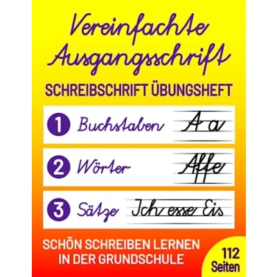 Abbildung von Schreibschrift Übungsheft Klasse 1, 2 und 3: Vereinfachte Ausgangsschrift (VA) Schön Schreiben lernen in der Grundschule
