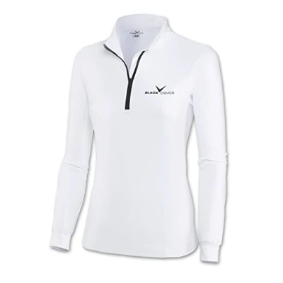 Abbildung von Black Crevice Damen Skirolli Zipper Shirt, weiß/schwarz,38