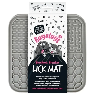 Abbildung von Bugalugs Futternapf Leckmatte für Hunde &amp; Katzen, Silikon