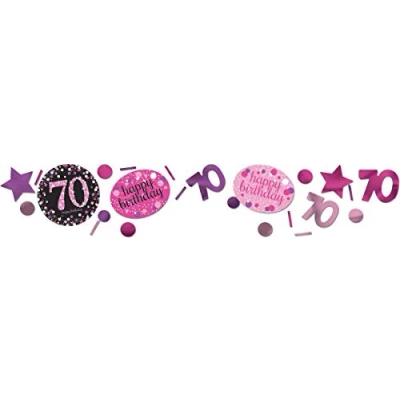 Abbildung von Konfetti 70 Jahre Sparkling Schwarz Rosa 34 Gramm