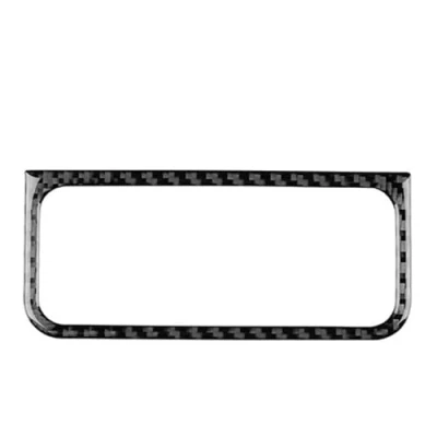 Abbildung von Kohlefaser Auto Aufkleber Carbon Faser Für Ford Mustang GT 2024 2025 Scheinwerfer Rahmen Innen Trim Zubehör Dekorative(Black Carbon)