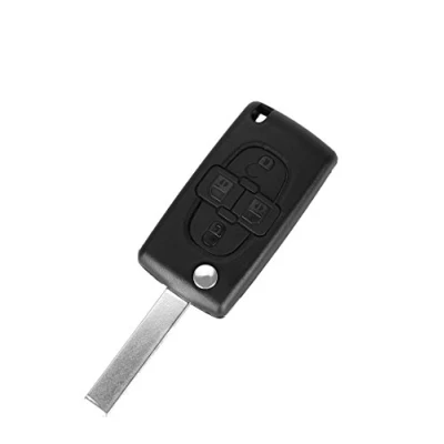 Abbildung von PHONILLICO Autoschlüssel Ersatz Fernbedienung Schlüssel Für Cle Peugeot 807 1007 Schlüsselanhänger Flip mit 4 Tasten Klinge