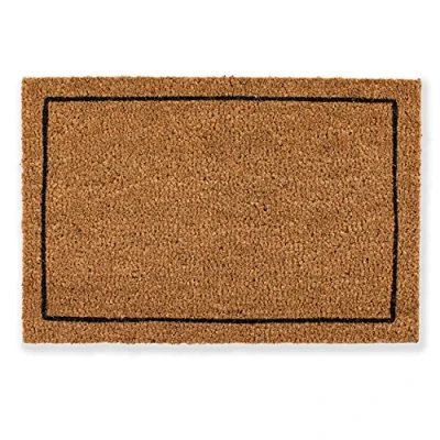 Abbildung von Carpido Fußmatte Kokos Rahmen Design Sauberlauf 40x60 cm Türmatte Innen Bereich antibakterielle Kokosmatte natürliches Material