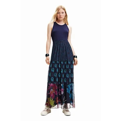 Abbildung von Desigual DISNEY&#039;S Mickey Mouseplatterweat Maxikleid, Damen, Größe: XXS, Blue