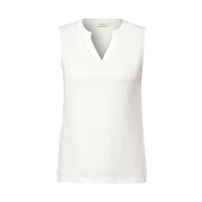 Abbildung von Cecil Split NECK Top, Damen, Größe: Large, Weiß