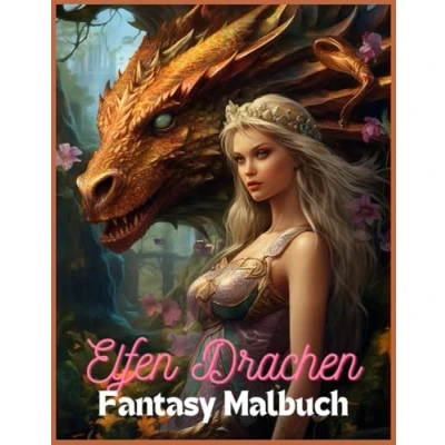 Abbildung von Elfen Drachen Fantasy Malbuch: Skurrile Malvorlagen Tauchen Sie ein in die Welt der und