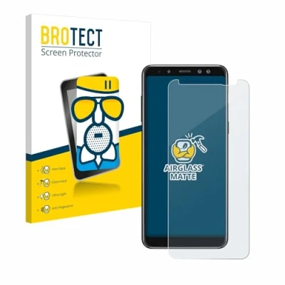 Abbildung von BROTECT Entspiegelungs Schutzglas für Samsung Galaxy A8 2018 Schutz Folie Panzerfolie Glas Matt [Extrem Kratzfest 9H, Anti Reflex, Fingerprint]