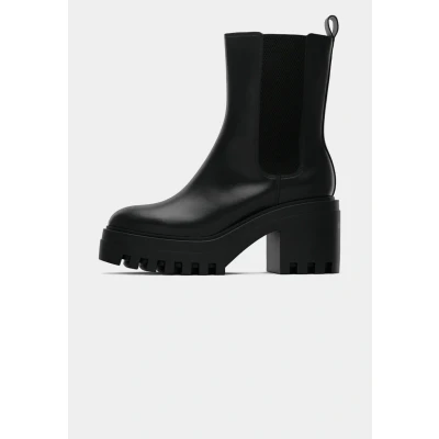 Abbildung von Calvin Klein Jeans Chunky Heeled Chelsea High Heel Stiefelette, Damen, Größe: 36, Triple black Schuhe