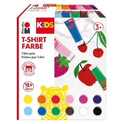 Abbildung von Marabu Stoffmalfarbe KiDS T Shirt Farbe&#039;, 12 x 36 ml