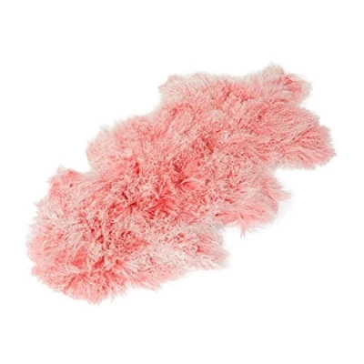 Abbildung von Reissner Lammfelle Naturform Tibetlammfell TP2 100x55cm Farbe rosa/weiß (Tops) JYB02