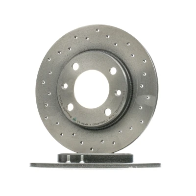 Abbildung von BREMBO XTRA LINE 08.5334.1X Bremsscheibe 247 8 4 gelocht, voll beschichtet mit Schrauben PEUGEOT: 306 Schrägheck, 206 207 Schrägheck