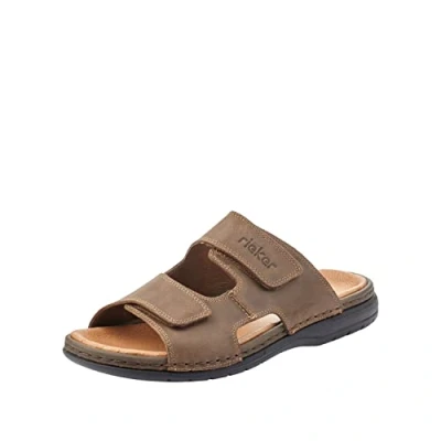 Abbildung von Rieker Christoph Pantolette flach, Herren, Größe: 42, Tabak Schuhe