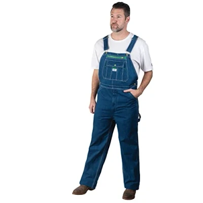 Abbildung von Liberty Herren Stonewashed Denim Latzhose Overalls, 48W x 32L