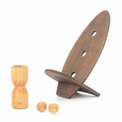 Abbildung von rollholz Balance Board Set klein Esche dunkeles Brett 1 St