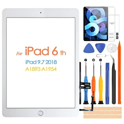 Abbildung von ARSSLY Touchscreen 2018 für iPad 6 9.7 A1893 A1954 Digitizer Bildschirm mit Homebutton, Ersatz 6th Reparatur Set (kein LCD Display)