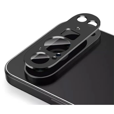 Abbildung von GIOPUEY [Kompletter Schutz Kameraschutz Kompatibel mit Google Pixel 9 Pro XL, [Doppelter Schutz] Metall Ring + Schutzglas, Black