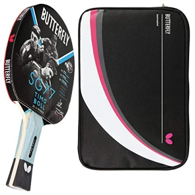 Abbildung von Butterfly 1x Timo Boll SG77 Tischtennisschläger + Tischtennishülle Drive Case II