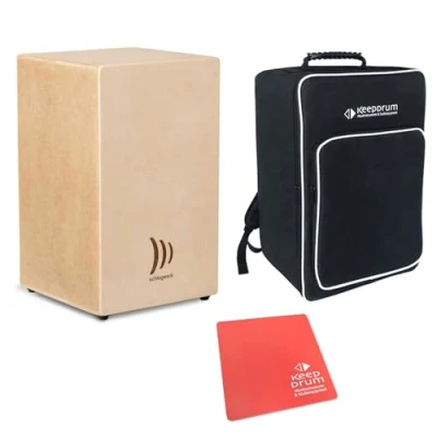 Abbildung von Schlagwerk CBA20S Cajon Bausatz Montageset + keepdrum Sitzpad rot