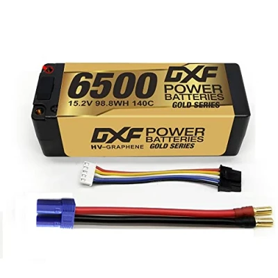 Abbildung von DXF 4S 6500mAh 15.2V 140C Batterie Lipo Haute capacité Hardcase Avec Prise EC5 5mm Bullet Plug Pour Voiture RC à l&#039;échelle 1:8, Avion Multi Rotor, hélicoptère RC, Bateau RC(1 Packs)