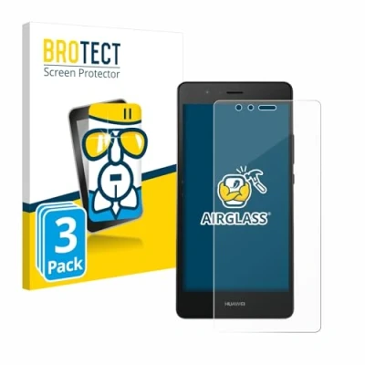Abbildung von BROTECT Schutzglas für Huawei P9 (3 Stück) Schutzfolie Panzer Folie Glas [Extrem Kratzfest 9H, Anti Fingerprint, Ultra Transparent]