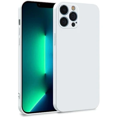 Abbildung von MyGadget Hülle kompatibel mit iPhone 13 Pro Max Zweilagige Handyhülle Kameraschutz Cover Innenfutter &amp; Silikon außen Weiß