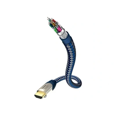 Abbildung von inakustik 0042302 Premium High Speed HDMI 2.0b Kabel mit Ethernet Für die Übertragung von Ultra HD Signalen 2m in Blau 2160p 4K@50/60Hz Audio Return Channel HDR Support