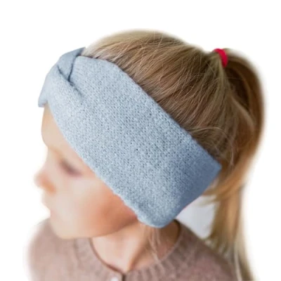 Abbildung von Papierdrachen Kinder Haarband aus Strick blau Bequem &amp; Stilvoll mit Knoten Perfektes Accessoire für Jungen und Mädchen