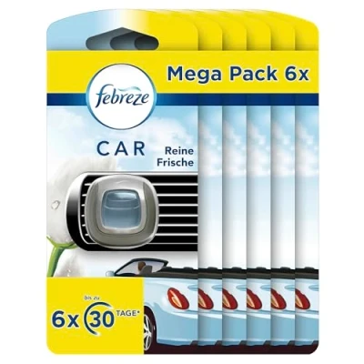 Abbildung von Febreze Auto Lufterfrischer (12 ml) Reine Frische, Duft gegen Gerüche (6 x 2