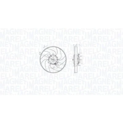Abbildung von MAGNETI MARELLI 069422871010 Lüfter 337 12 234 CITROËN: Berlingo / First I, ZX Schrägheck, I Kastenwagen
