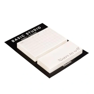 Abbildung von Kokonote Notizblock Block Basic Studios Habit Tracker Notizzettel für To Do Liste Einkaufszettel oder Einkaufsliste 8.5 x 5.5 cm und 3.5