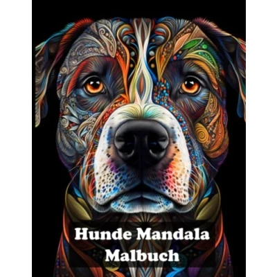 Abbildung von Hunde Mandala Malbuch: 50 unterschiedliche schöne Hundeköpfe mit Mandalas. Anti Stress Buch für Kinder und Erwachsene zum Malen Entspannen