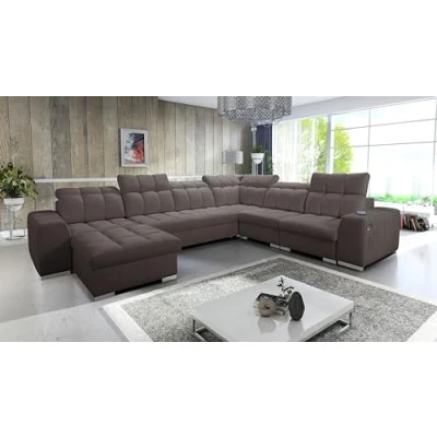 Abbildung von All4All Ecksofa mit Schlaffunktion Piaggio VIII 364x285cm Sofa Bettkasten Schlafsofa U Form XXL Eckcouch Couch Wohnlandschaft Bett Wohnzimmer Terra 26 Seite Links