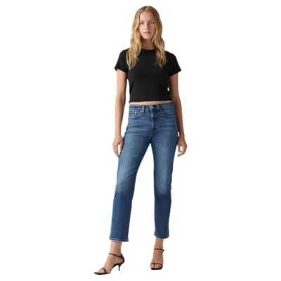 Abbildung von Levi&#039;s Wedgie Straight Jeans Leg, Damen, Größe: 25x28, Blue denim