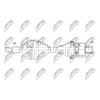 Abbildung von NTY NPW CH 153 Antriebswelle Vorderachse links, rechts 620mm RAM: 1500 Crew Cab Pickup