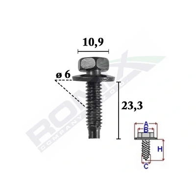 Abbildung von ROMIX C70591 Schraube CHRYSLER: 300C Limousine, Stratus Cabrio