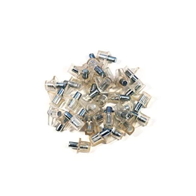 Abbildung von IHC Wandregalhalter Regalbodenträger Bodenträger Träger Kunststoff mit Stahlstift 5mm, 50 tlg.