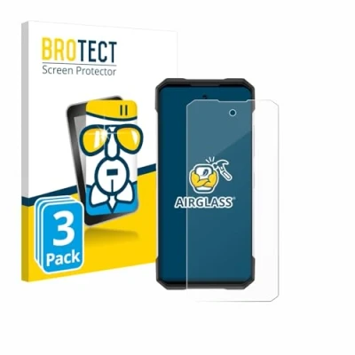 Abbildung von BROTECT Schutzglas für Doogee S200 (3 Stück) Schutzfolie Panzer Folie Glas [Extrem Kratzfest 9H, Anti Fingerprint, Ultra Transparent]