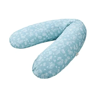 Abbildung von Rotho Babydesign Stillkissen Multi (190 x 35 cm) Hypoallergen geräuschlos Seitenschläferkissen Maschinenwaschbar Motiv Ginkgo