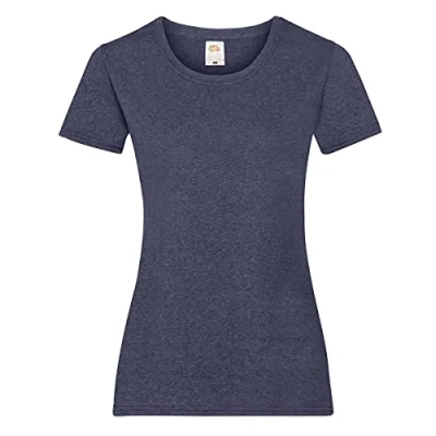 Abbildung von Fruit of the Loom Lady Fit Damen T Shirt (XS) (Vintage Marineblau meliert)