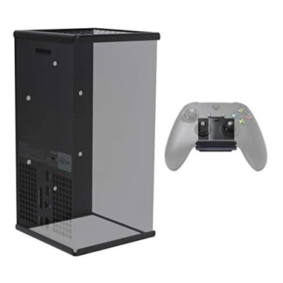 Abbildung von HIDEit Halterungen für Xbox Series X und Controller, Stahlhalterung Pro Bundle Wall Mount Kit Rubber Dipped Controller Halter, British