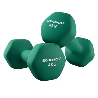 Abbildung von SONGMICS Kurzhantel Hanteln, (2er Set Neopren Beschichtung, Hantelset, Kurzhanteln, Hexagon), 1KG 2KG 3KG 4KG 5KG Krafttraining, Workout, Fitnesstraining