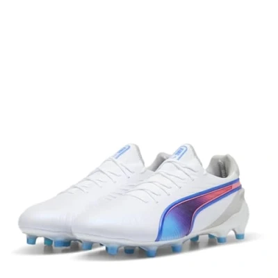 Abbildung von Puma KING Ultimate FG/AG Fußballschuh Nocken, Herren, Größe: 42.5, White/bluemazing/flat light gray/sunset glow Schuhe